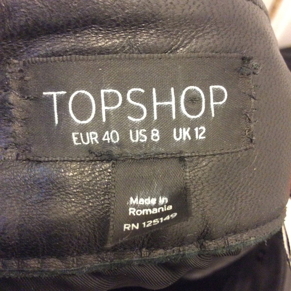 TopShop Leather Skirt - Picture 4 of 5